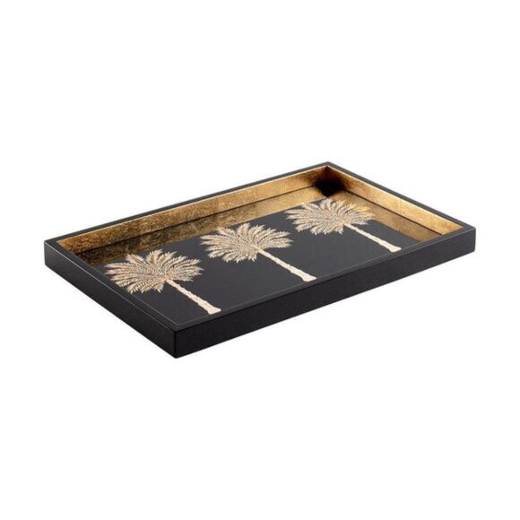 Grand Palms Lacquer Vanity Tray in Black - Picture 8 of 12